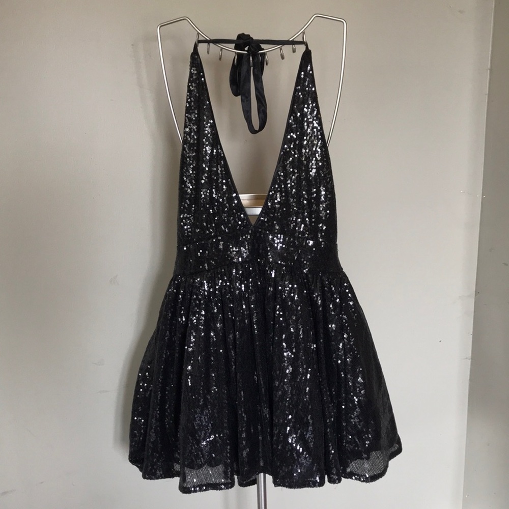 Black mini dress